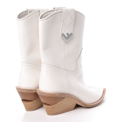 Fendi Grained Calfskin Cutwalk Ankle Boots 36.5 White 4 of 19