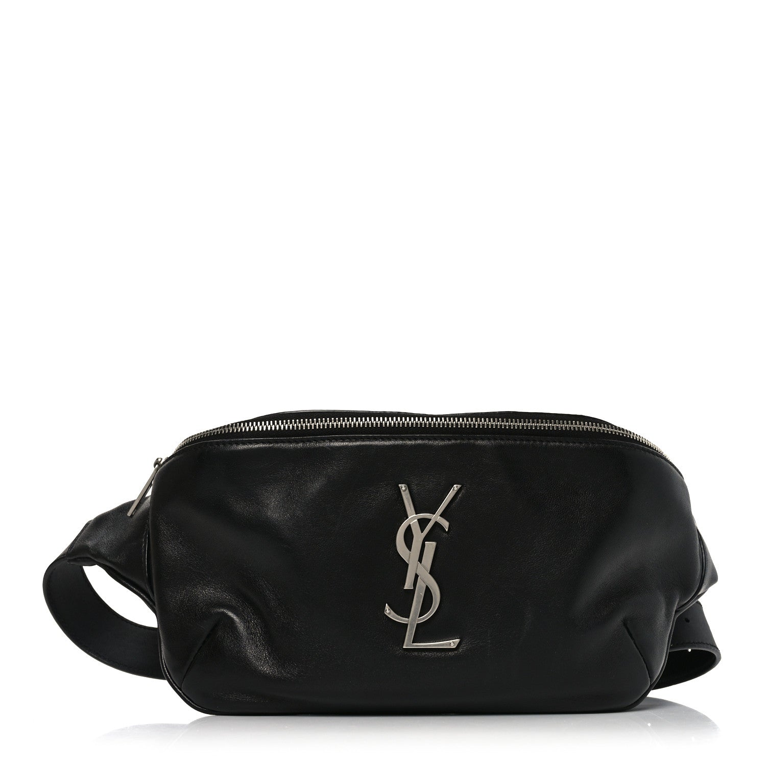 Saint Laurent Lambskin Monogram Belt Bag Black 1 of 9