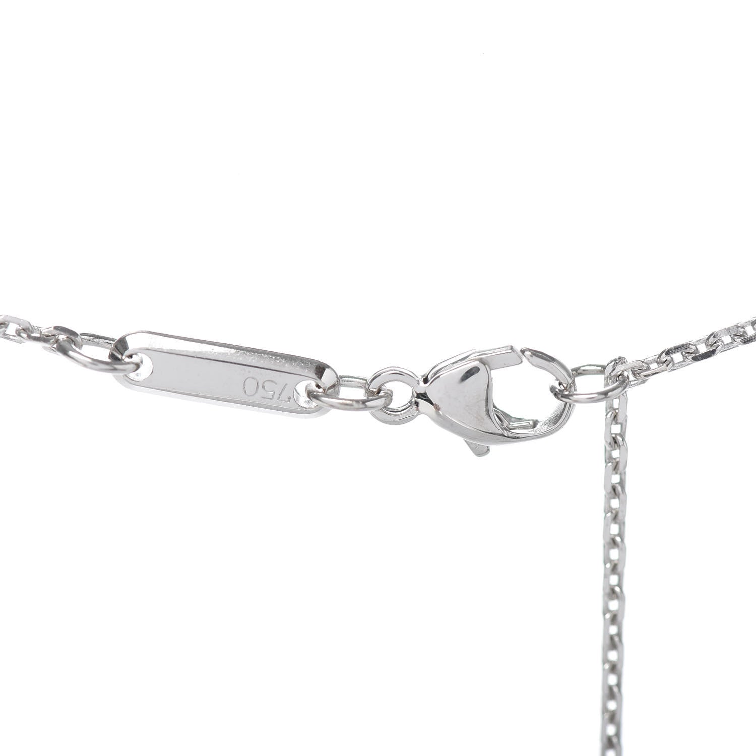 Chopard 18K White Gold Diamond Crystal So Happy Heart Pendant Necklace Green 5 of 5