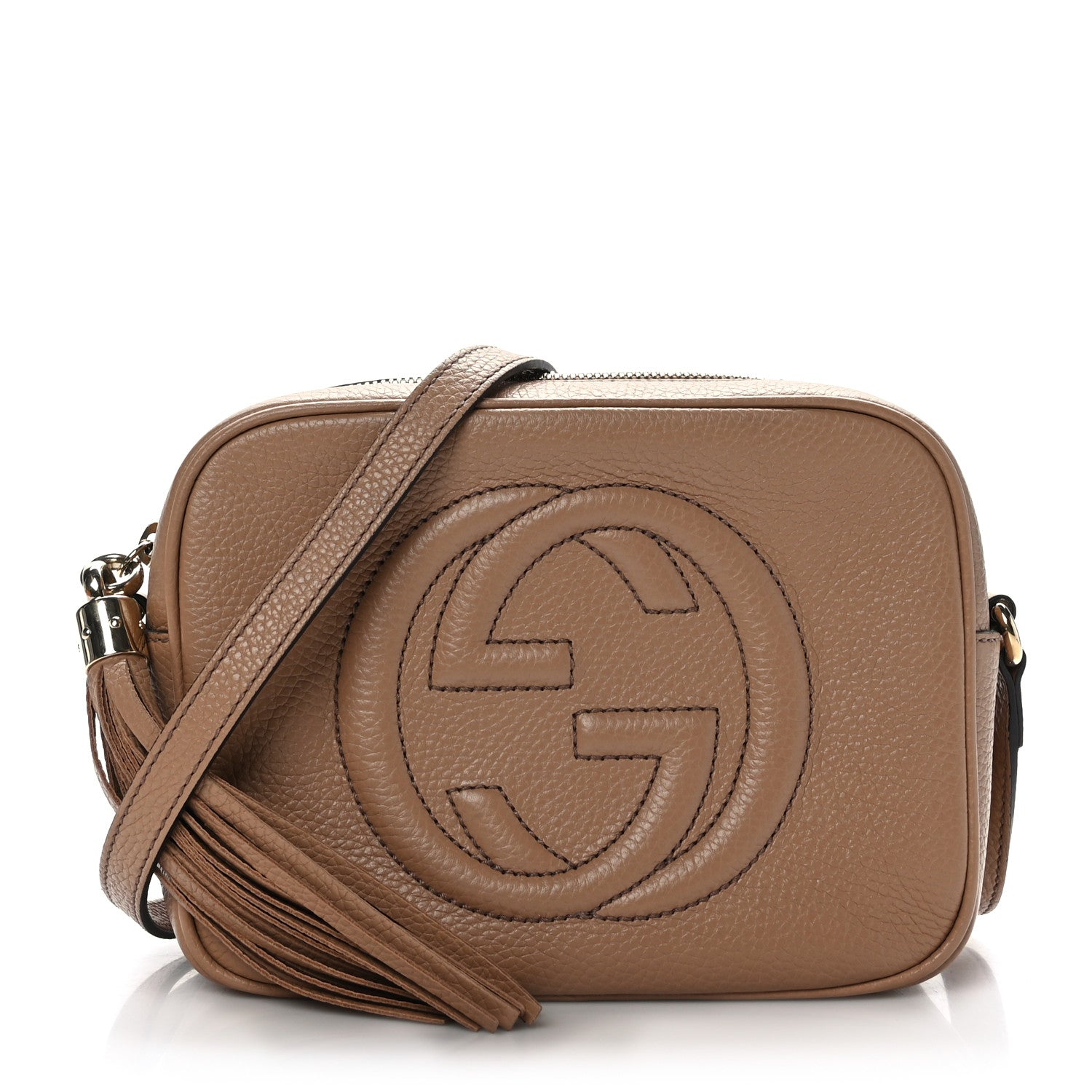Gucci Pebbled Calfskin Small Soho Disco Bag Camelia 1 of 9