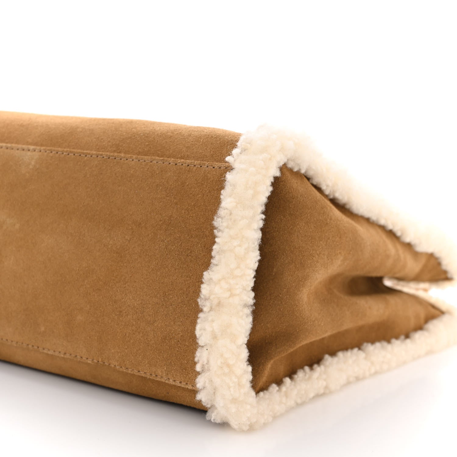Telfar X UGG Suede Shearling Medium Shopping Bag Chestnut 9 of 9