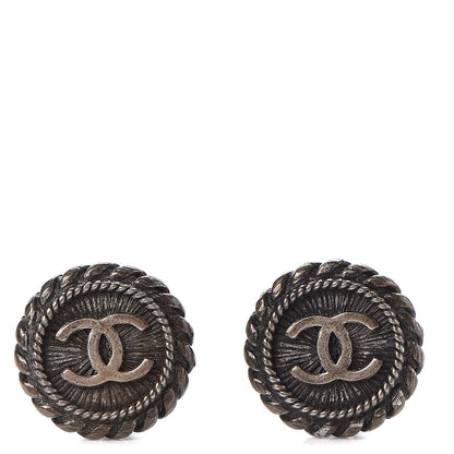 Chanel Ruthenium CC Clip On Earrings 1 of 4