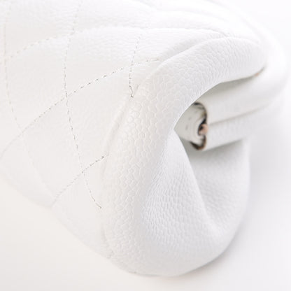 Chanel Caviar Quilted Timeless Clutch White 9 of 10