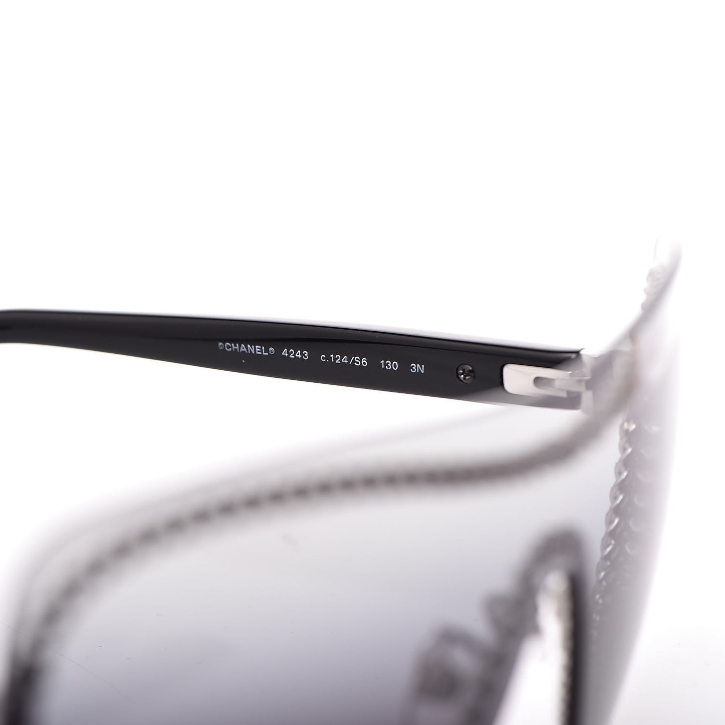Rimless Shield Sunglasses 4243 Gradient Gray Black