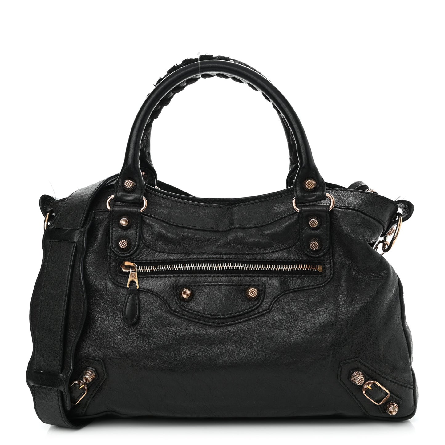 Agneau Giant 12 Rose Gold Hardware Town Black