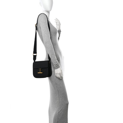 Tom Ford Grained Calfskin Mini T Clasp Tara Crossbody Bag Black 2 of 14