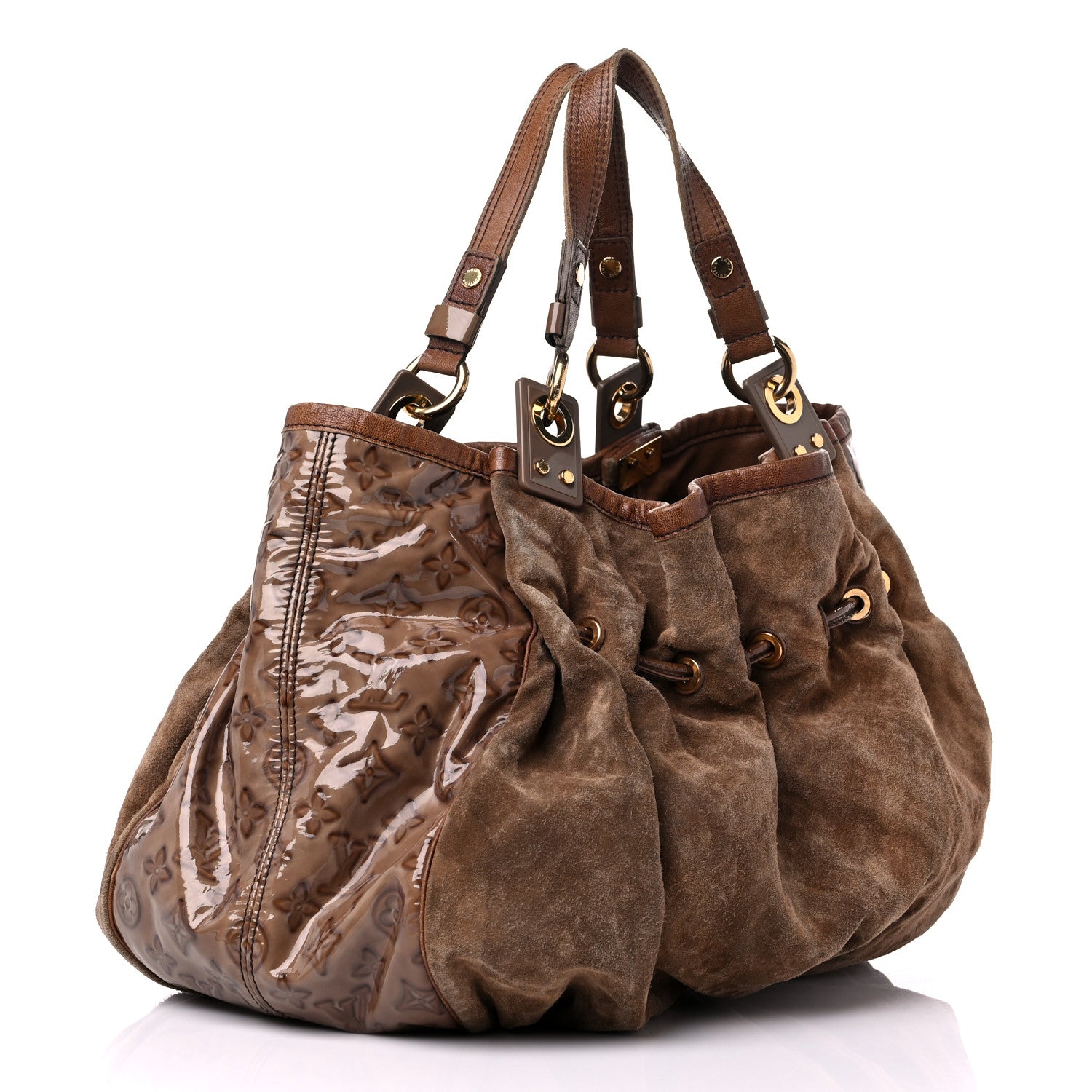 Louis Vuitton Suede Patent Monogram Irene Brown 3 of 17
