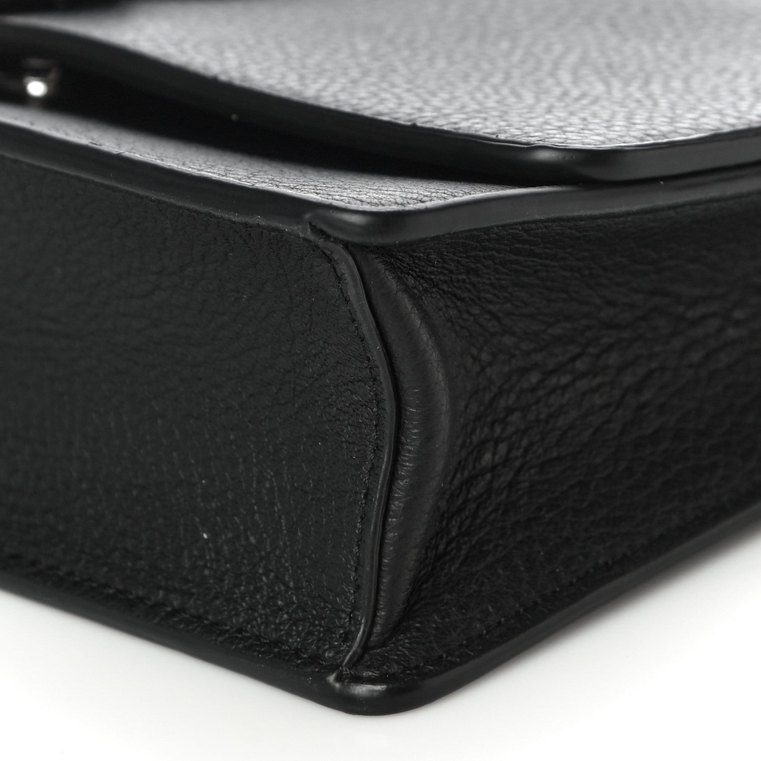 Chloe Grained Calfskin Alphabet Clutch Shoulder Bag Black 10 of 10