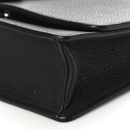 Chloe Grained Calfskin Alphabet Clutch Shoulder Bag Black 10 of 10