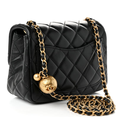 Chanel Lambskin Quilted Mini Pearl Crush Flap Black 2 of 10