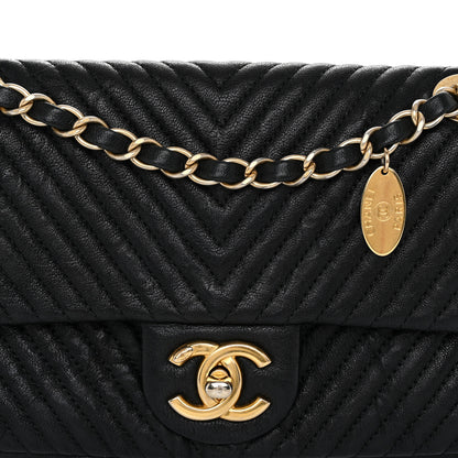 Chanel Calfskin Surpique Chevron Small Flap Black 8 of 10