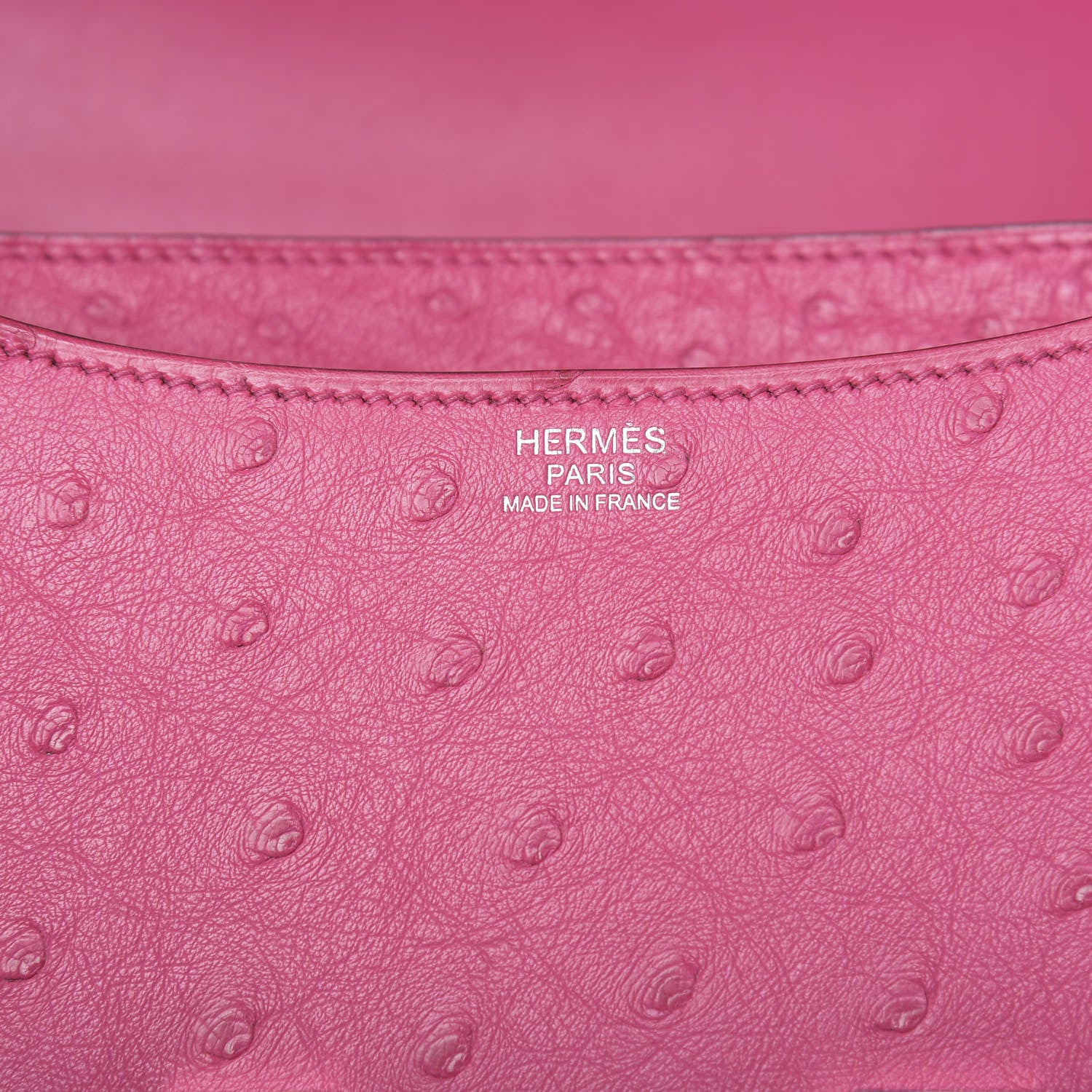 Hermes Ostrich Constance 24 Rose Tyrien 6 of 11