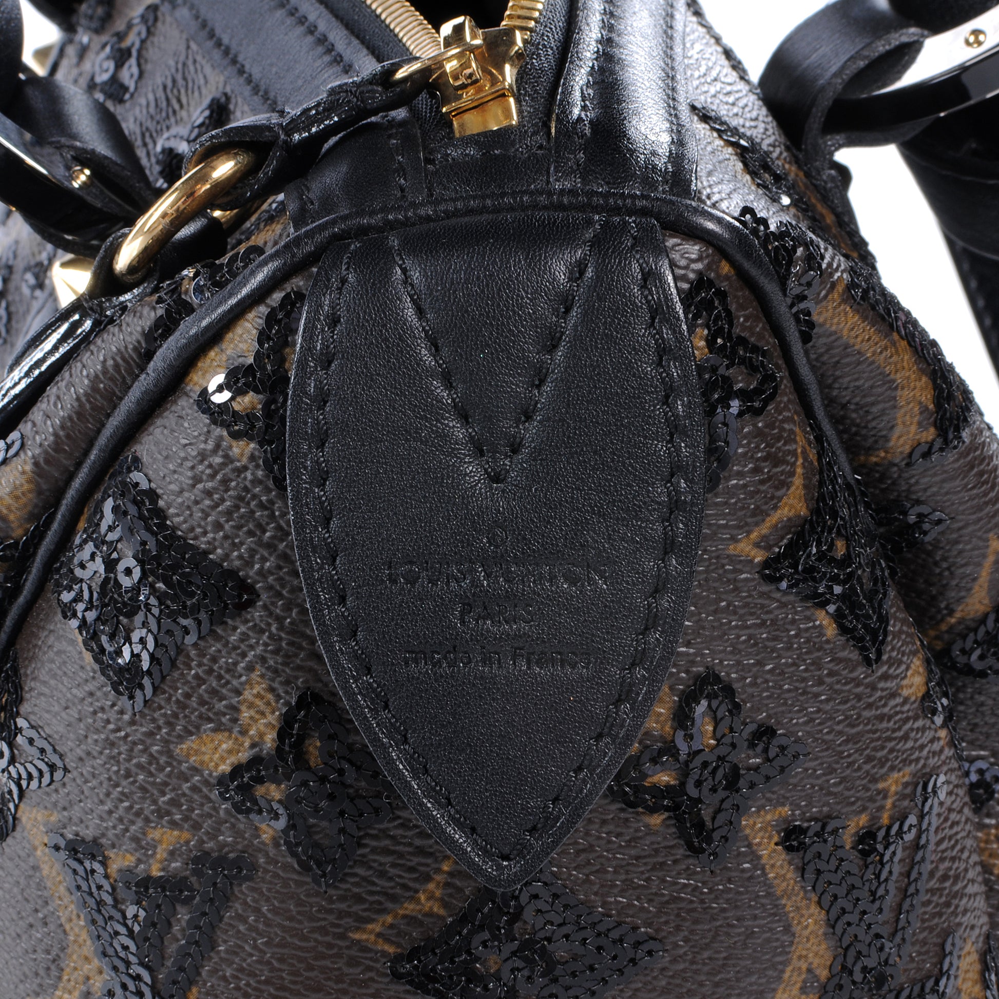 Louis Vuitton Monogram Sequins Eclipse Speedy 28 Black 7 of 8
