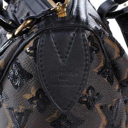 Louis Vuitton Monogram Sequins Eclipse Speedy 28 Black 7 of 8