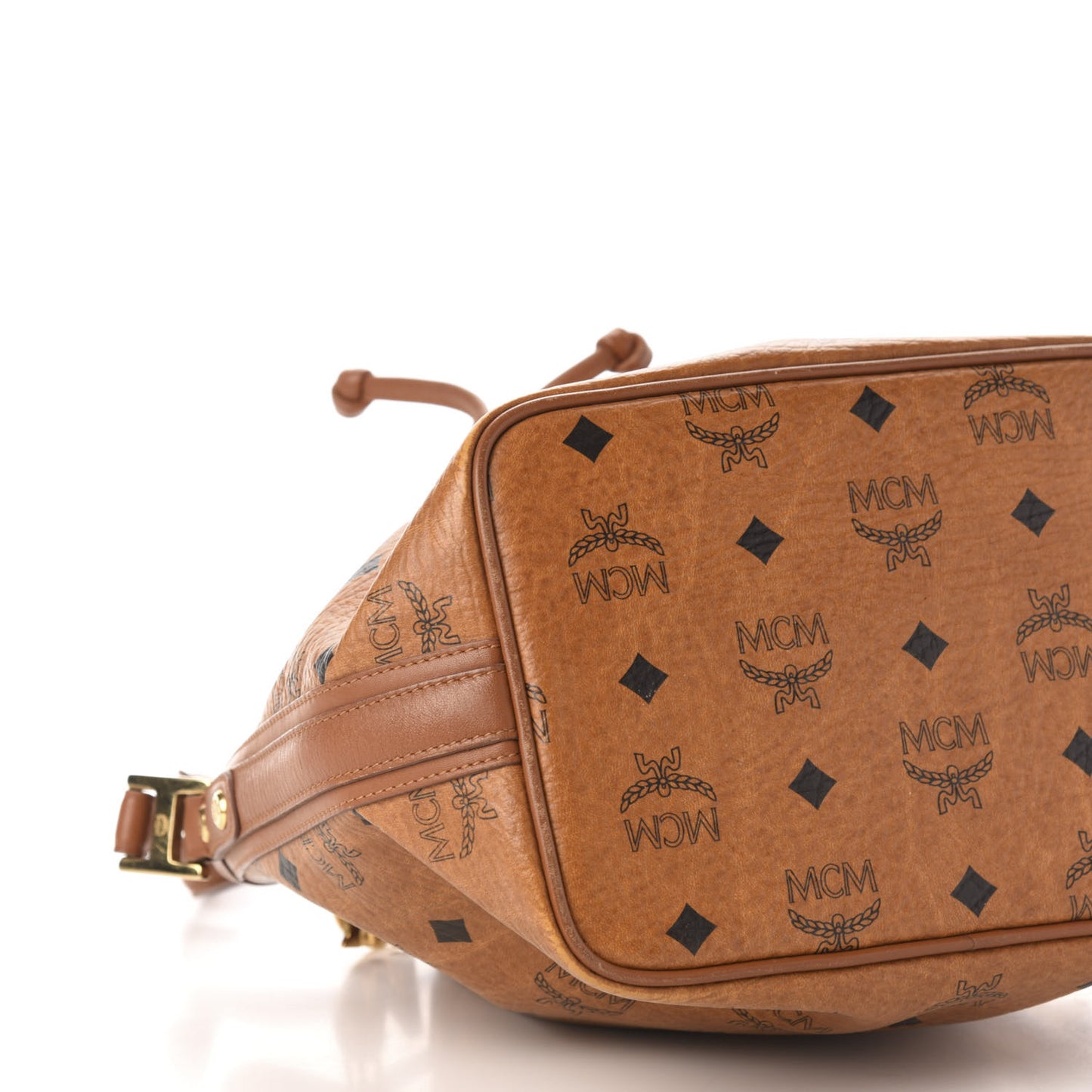 Visetos Essential Drawstring Bucket Bag Cognac