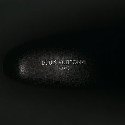 Louis Vuitton Rubber Embossed Monogram Drops Flat Half Boots 36 Black 7 of 7