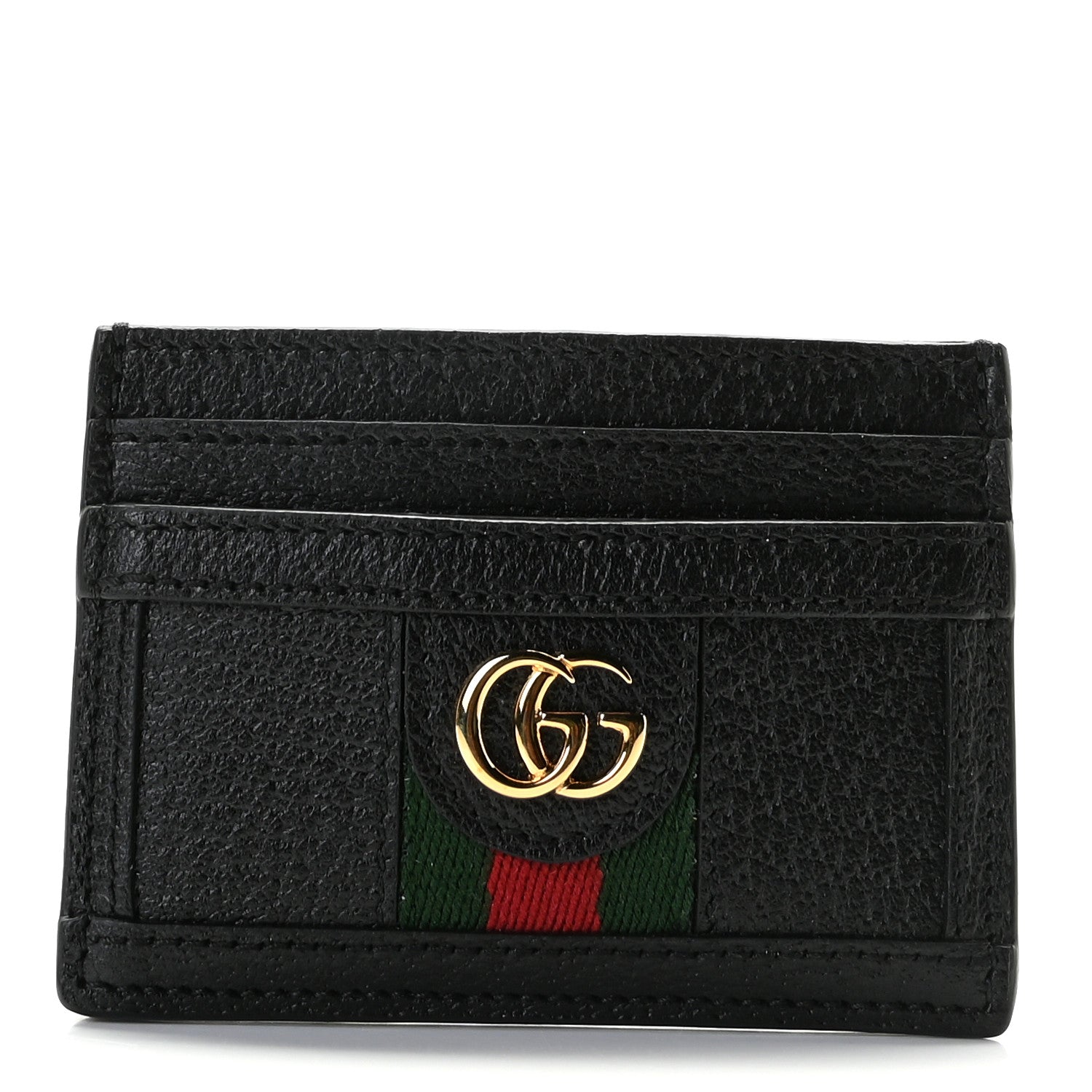 Gucci Calfskin Web GG Ophidia Card Holder Black 1 of 7