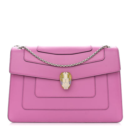 Bulgari Calfskin Serpenti Forever Shoulder Bag Pink 3 of 13