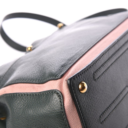 Saint Laurent Calfskin Canvas Small Muse Two Dark Green Pink 11 of 12