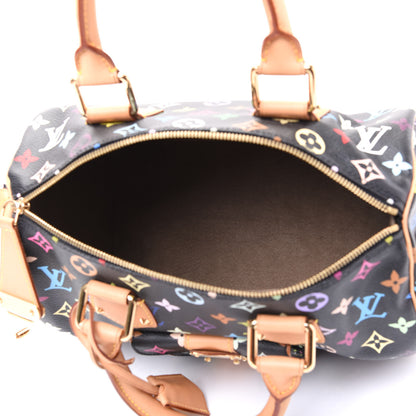 Louis Vuitton Monogram Multicolor Speedy 30 Black 4 of 10