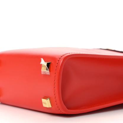 Fendi Vitello King Plexiglass Logo Embossed Mini Fendi Sunshine Shopper Tote Papavero 8 of 9