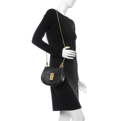 Chloe Grained Lambskin Mini Drew Shoulder Bag Black 2 of 7