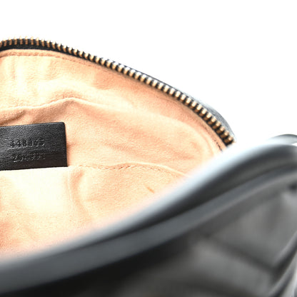 Gucci Calfskin Matelasse Mini GG Marmont Chain Shoulder Bag Black 7 of 10