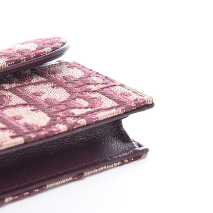 Christian Dior Oblique Saddle Card Holder Bordeaux 8 of 8
