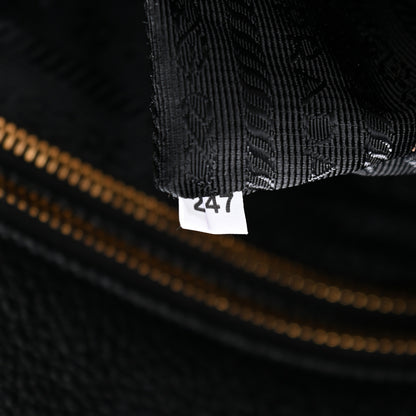 Prada Vitello Daino Pocket Shopping Tote Black 7 of 10
