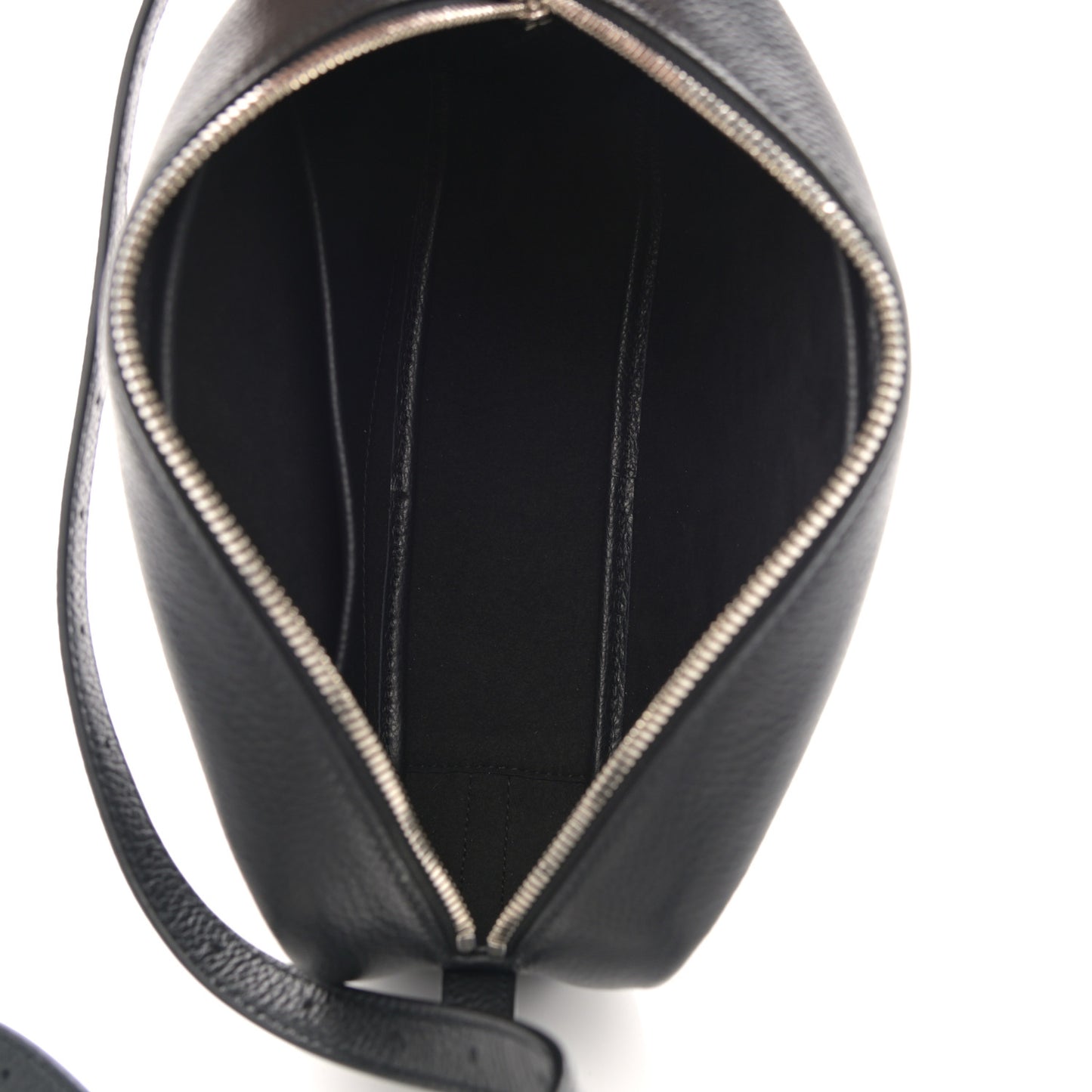 Calfskin Logo M Everyday Camera Bag Black
