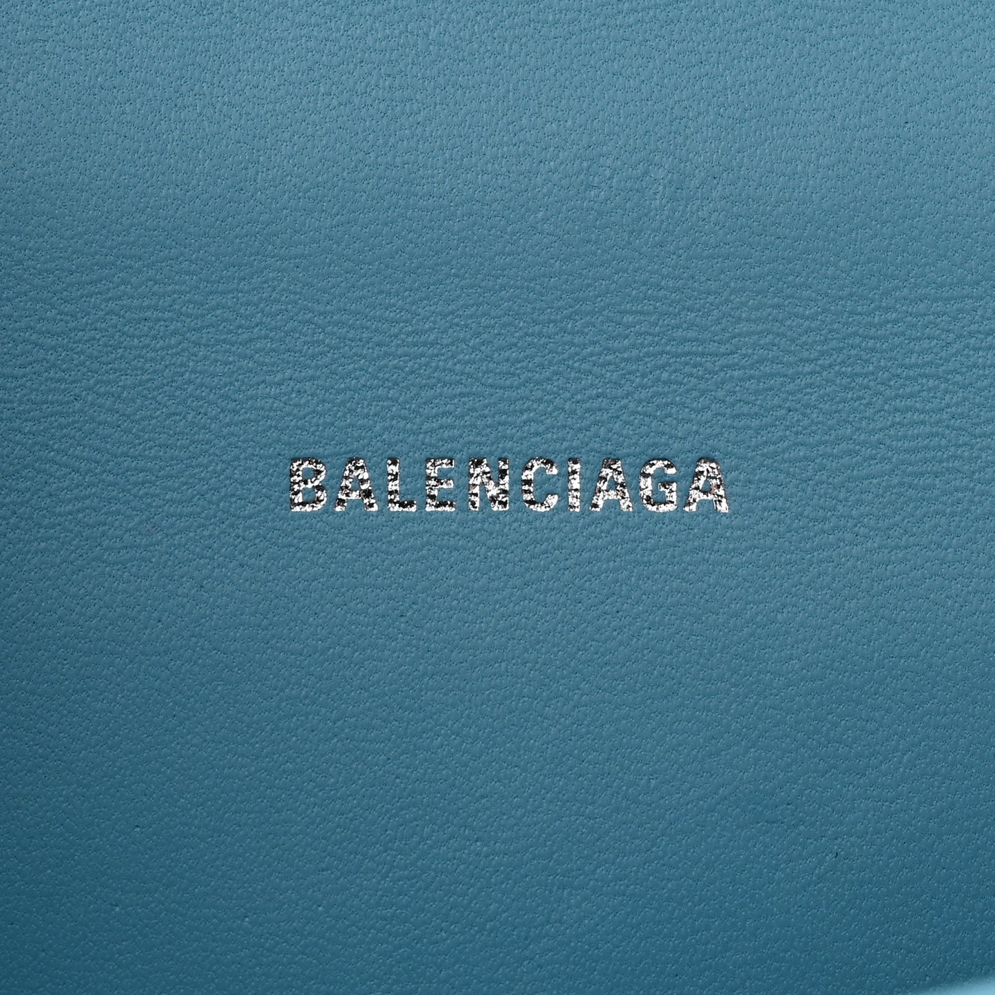 Strass Suede Hourglass Top Handle Bag XS Light Blue