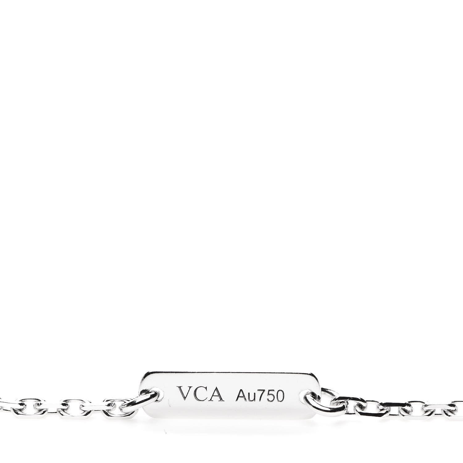 Van Cleef & Arpels 18K White Gold Diamond Mini Lotus Pendant Necklace 4 of 6