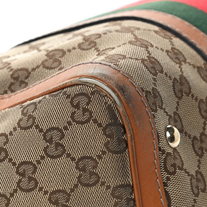 Gucci Monogram Vintage Web Medium Boston Tobacco 15 of 16