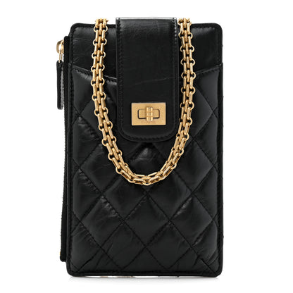 Chanel Aged Calfskin Quilted Reissue Phone Holder With Chain Bag Black 1 of 10
