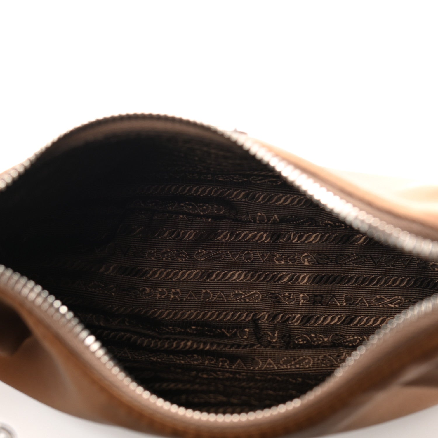 Prada Tessuto Nylon Saffiano Re-Edition 2005 Shoulder Bag Cacao 5 of 10