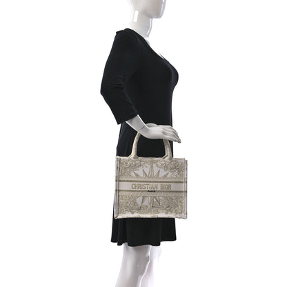 Christian Dior Canvas Embroidered Small Rêve d'Infini Book Tote Gold 2 of 7