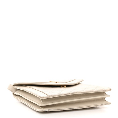 Saint Laurent Lambskin Quilted Mini Gaby Satchel Blanc Vintage 4 of 12