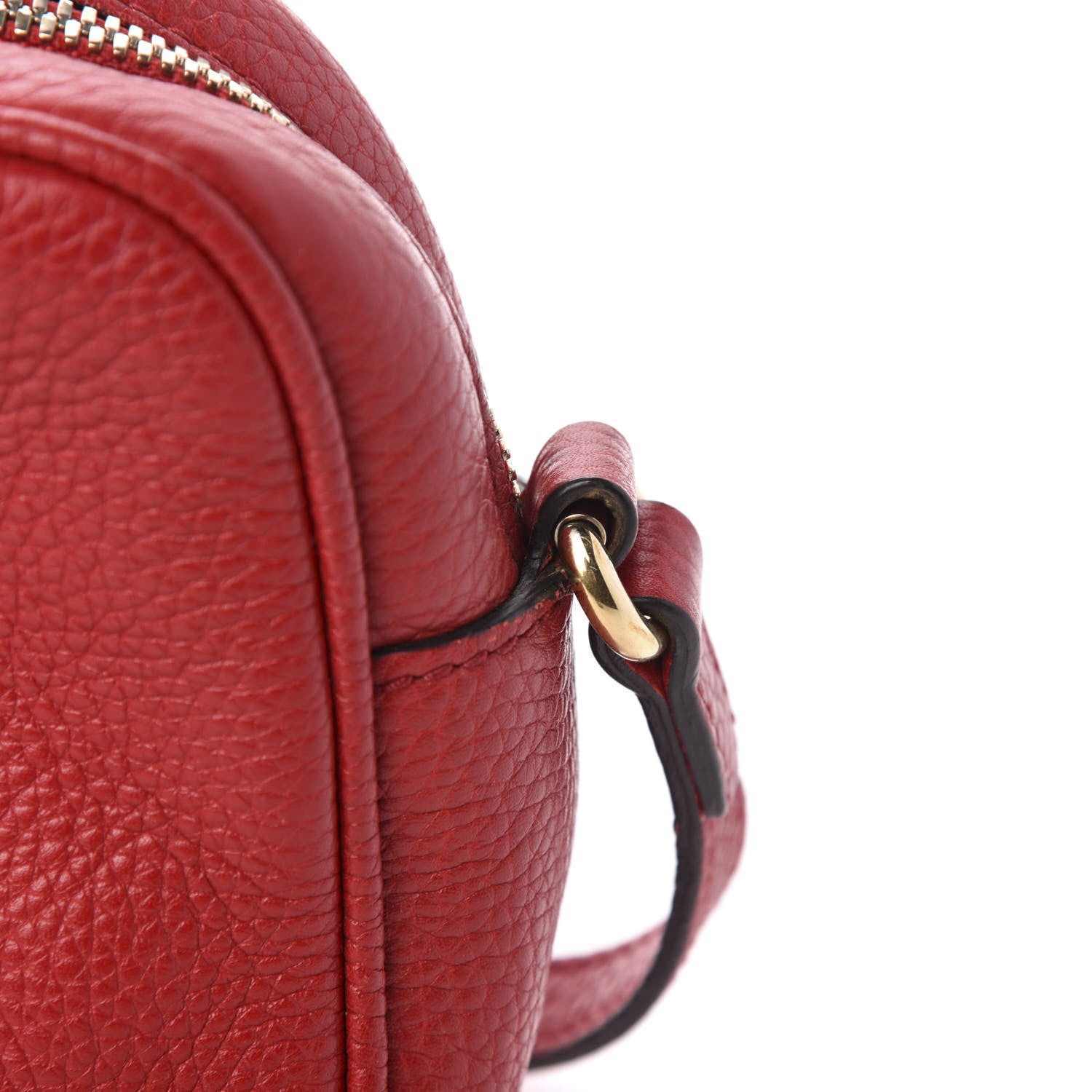 Gucci Pebbled Calfskin Small Soho Disco Bag Tabasco Red 18 of 21