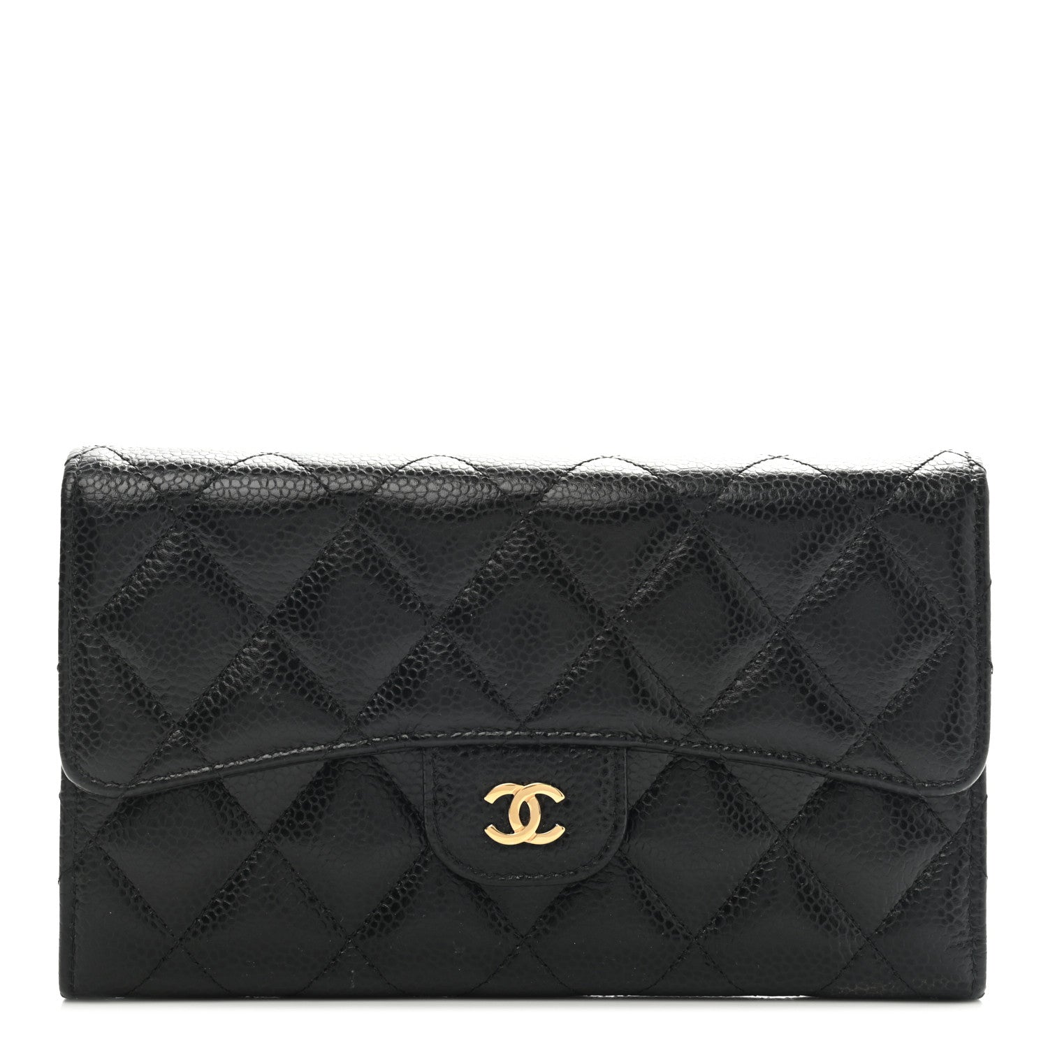 Chanel Caviar Quilted Large Flap Wallet Black 1 of 11