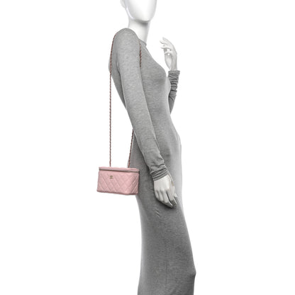 Chanel Caviar Quilted Small Vanity Case With Chain Light Pink 2 of 11