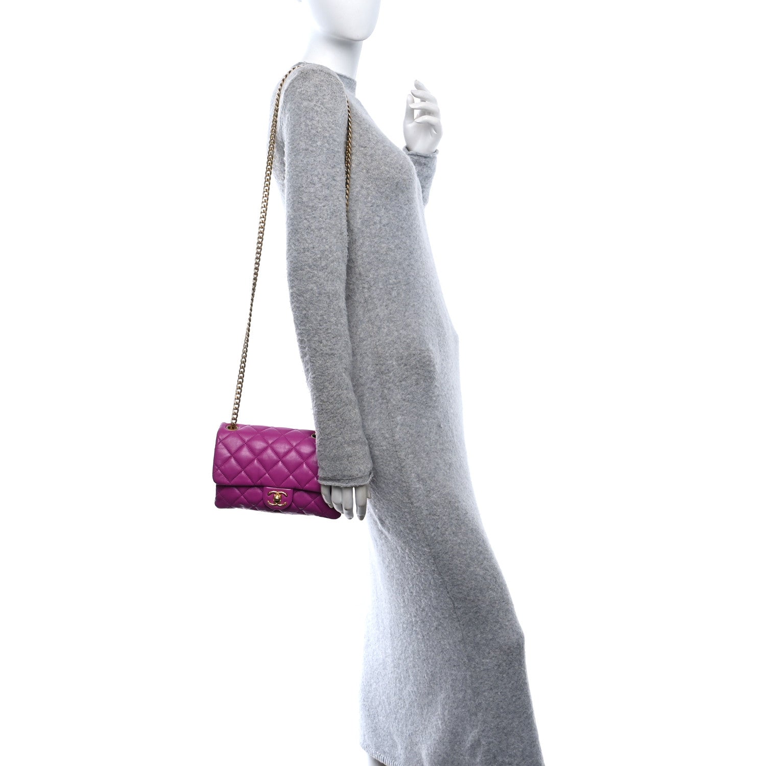 Chanel Lambskin Quilted Small Pillow Crush Flap Purple 2 of 11