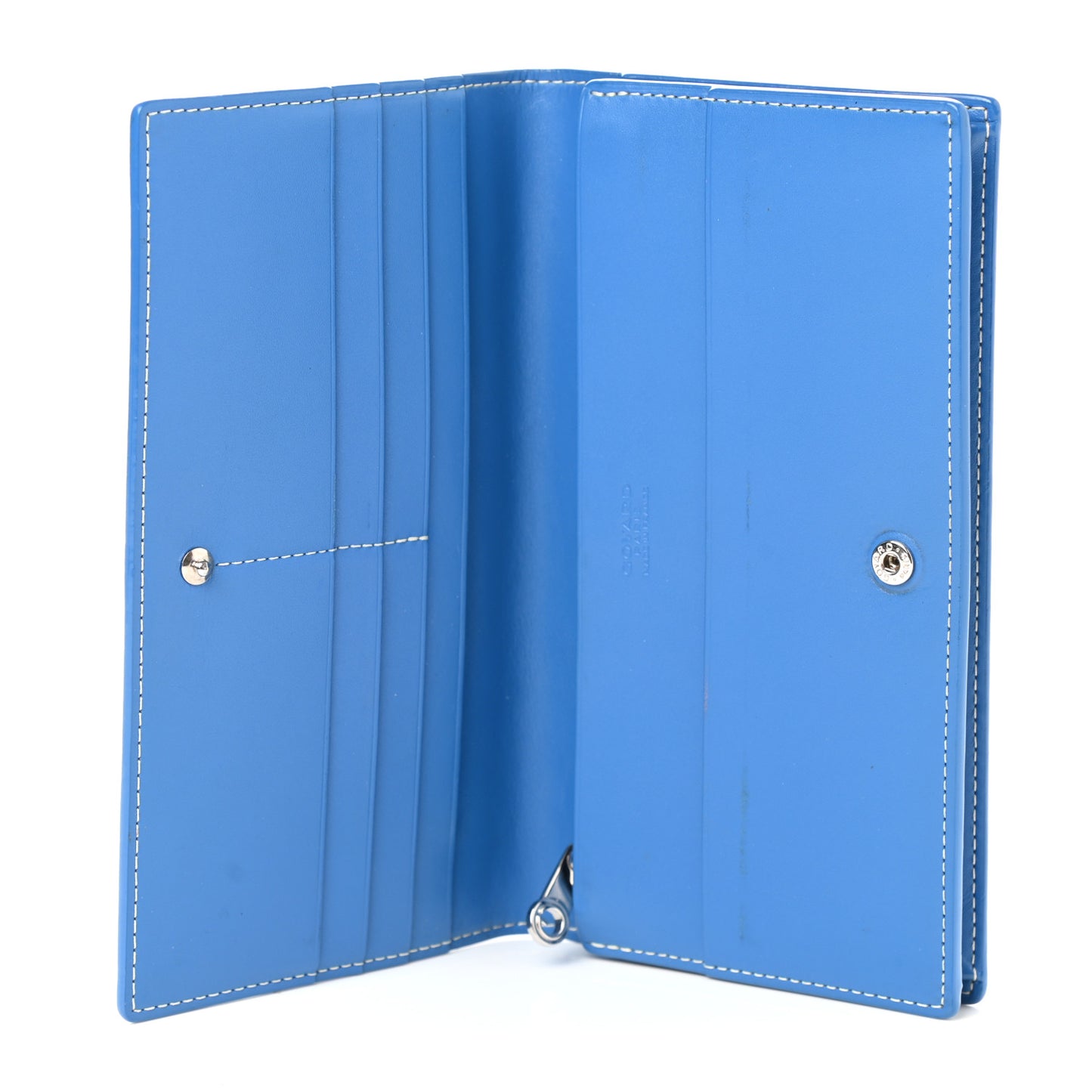 Goyardine Richelieu Wallet Sky Blue
