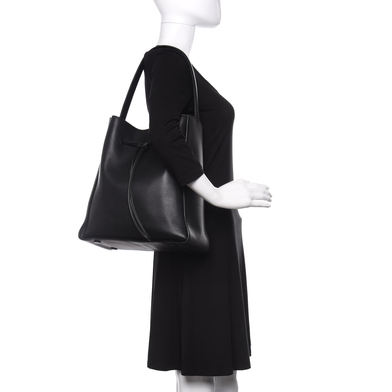 3.1 Phillip Lim 3.1 Smooth Calfskin Large Soleil Bucket Bag Black 2 of 8