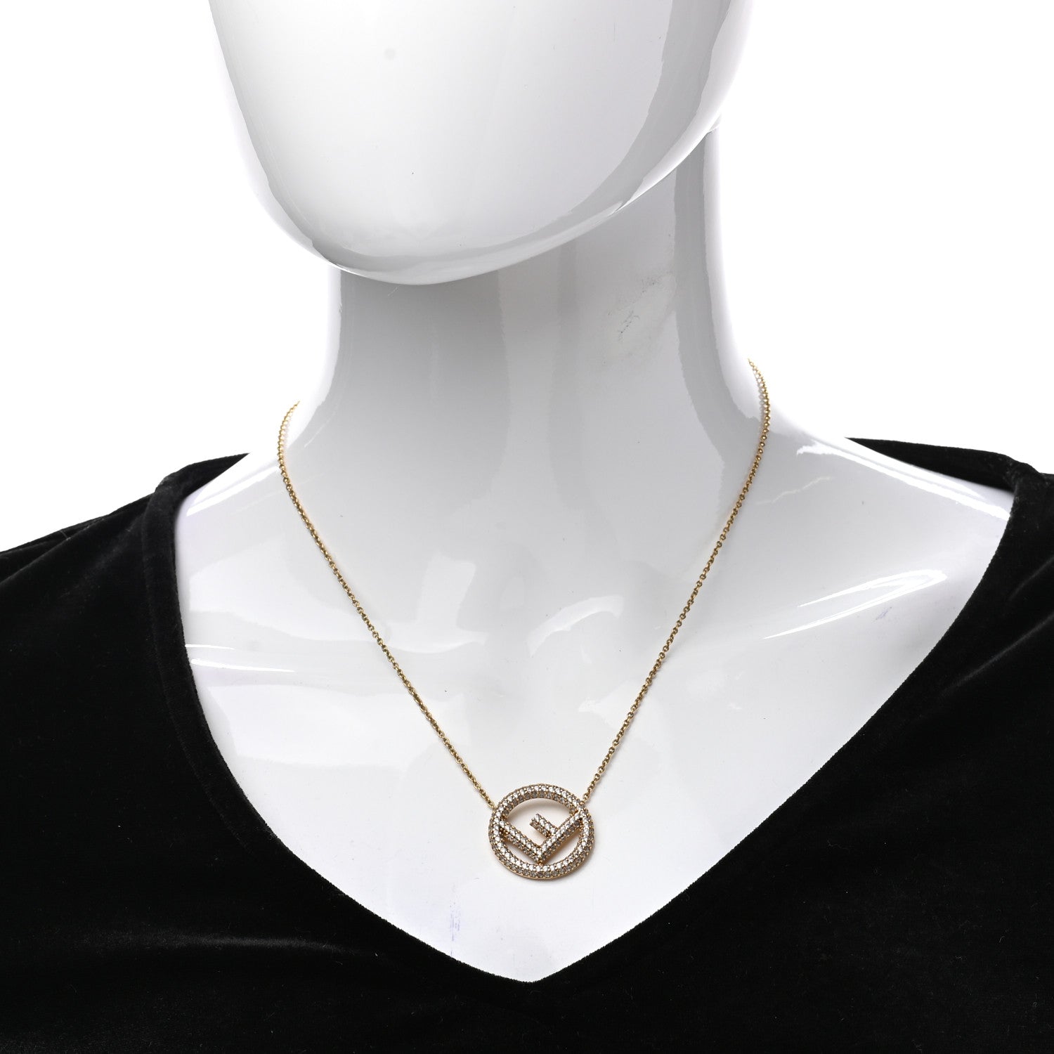 Fendi Metal Crystal F is Fendi Necklace Gold 2 of 6