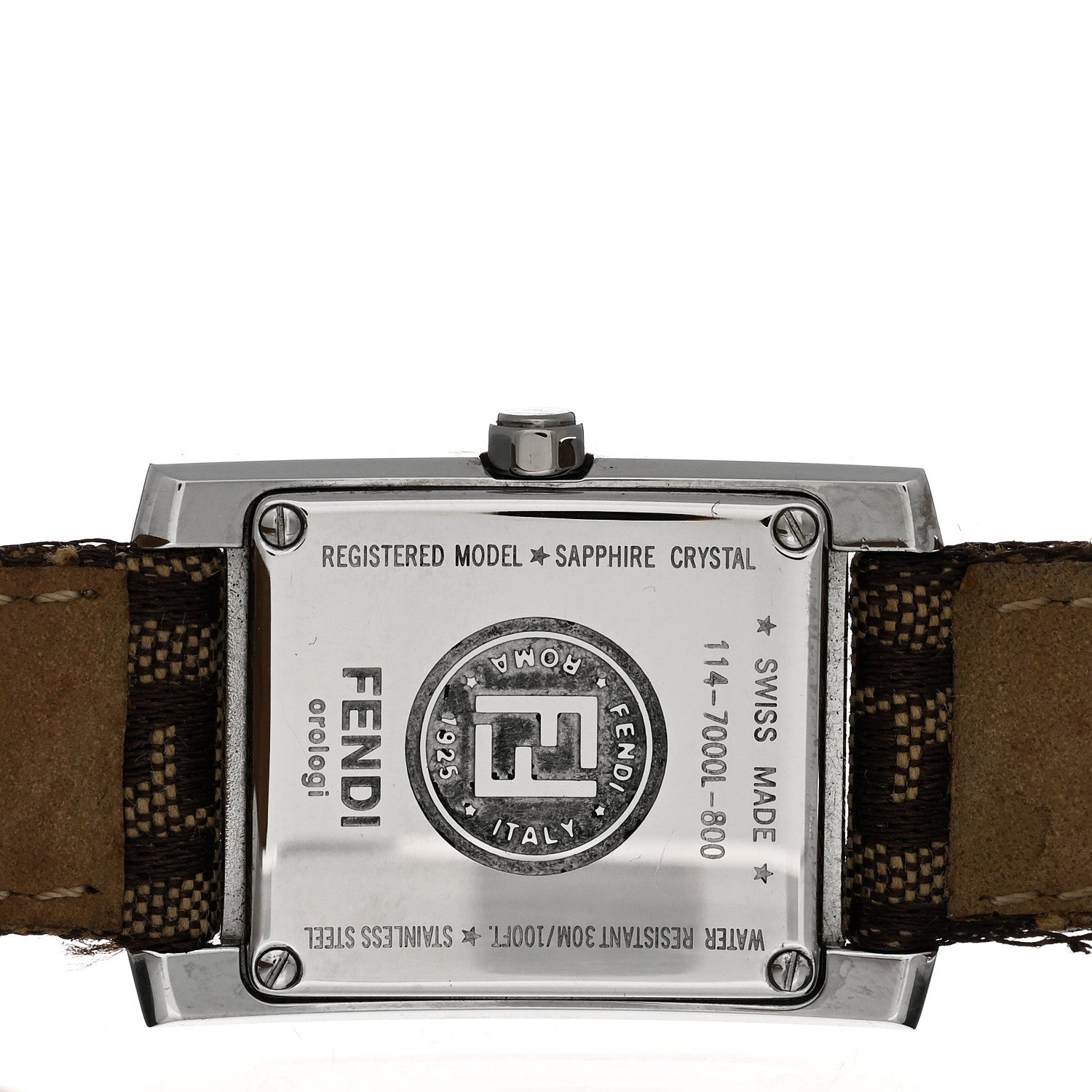 Fendi Stainless Steel Canvas 22mm Quartz Watch Black 4 of 5
