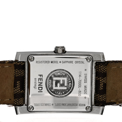 Fendi Stainless Steel Canvas 22mm Quartz Watch Black 4 of 5
