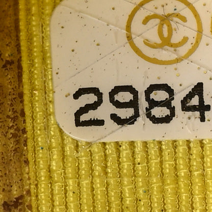 Chanel Lambskin Quilted Compact Flap Wallet Yellow 7 of 8