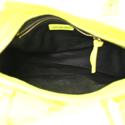 Balenciaga Chevre Silver Metallic Edge Hardware Mini City Acid Green 5 of 11