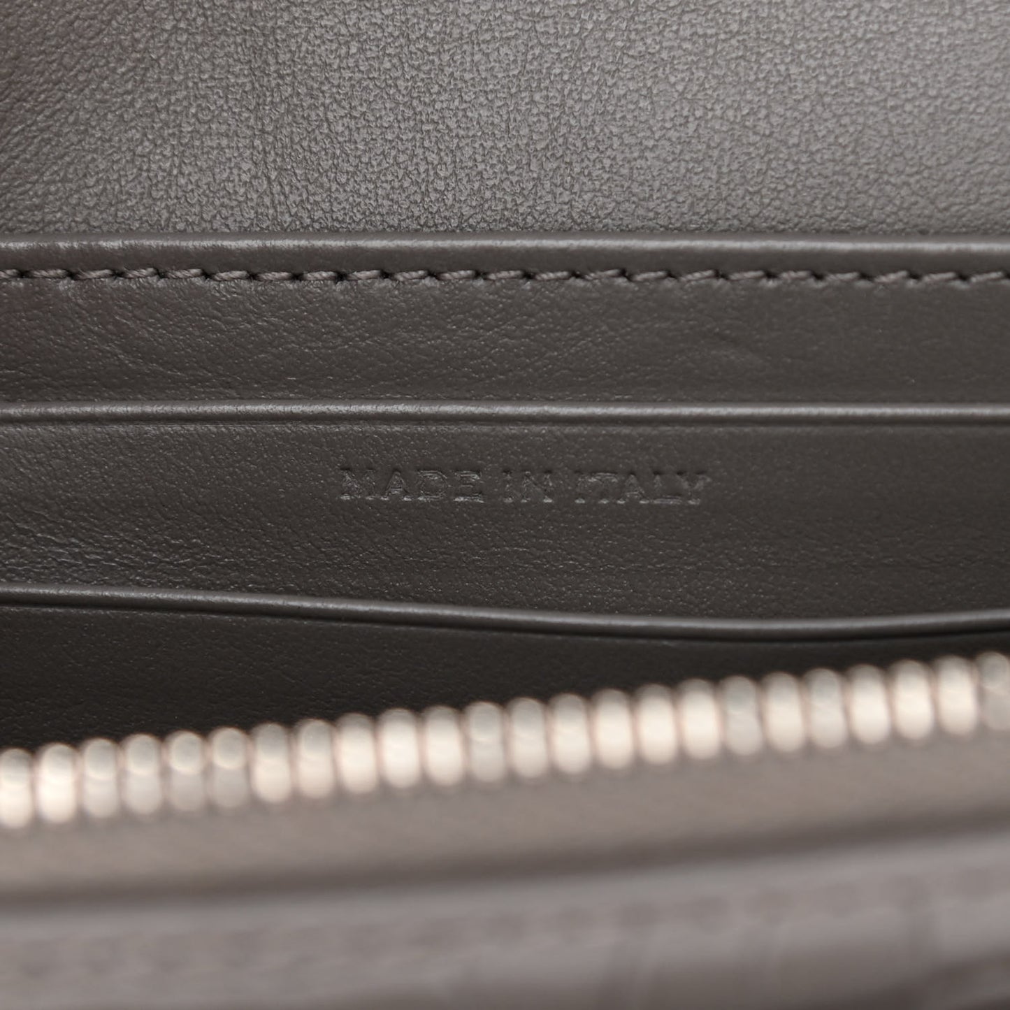 Calfskin Crocodile Embossed Monogram Sunset Chain Wallet Light Grey