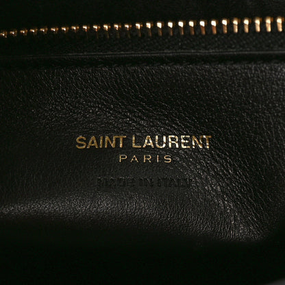 Saint Laurent Calfskin Matelasse Chevron Small Monogram Cabas Black 6 of 11